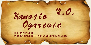 Manojlo Ogarević vizit kartica